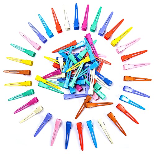 Bandenger 1.8-Inch Alligator Curl Clips - 100 Pack Metal Duckbill Hair Pins