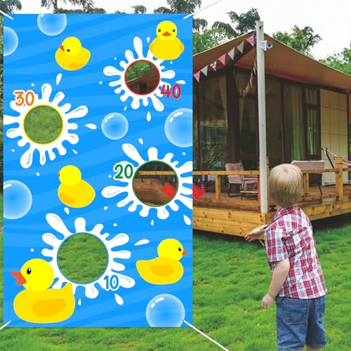 Ducky Duck Toss Game Banner - Fun Party Decoration for Kids