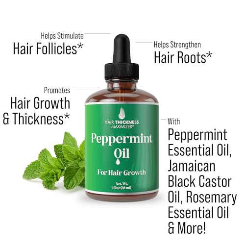 Peppermint Hair Growth Oil 1oz - Nourishing Hair Treatment