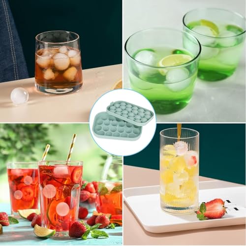 Silicone Ice Cube Tray Set - 2 Pack BPA Free Ice Ball Maker