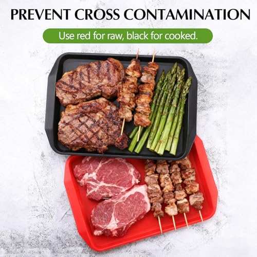 Complete Grill Prep Tray Set with Stainless Steel Containers & Cutting Board