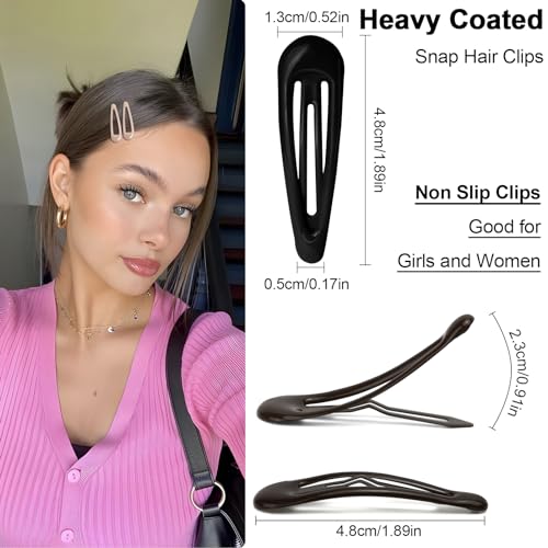 GKETN Water Drop Snap Hair Clips - 20 PCS Non-Slip Barrettes