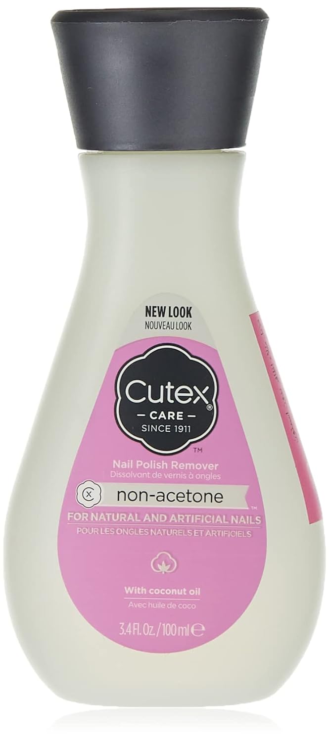 Cutex Nail Polish Remover - Non-Acetone Formula, 3.4 Fl Oz | Gentle & Effective