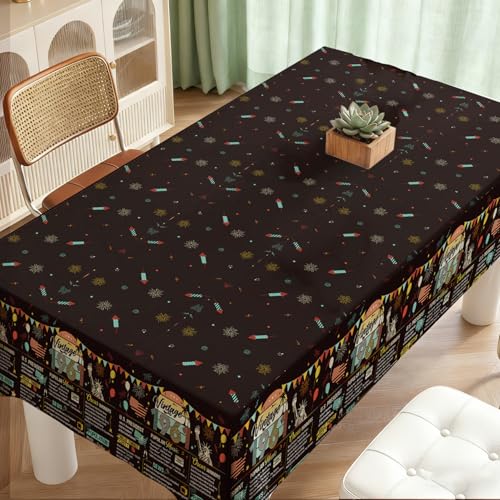 Vintage 50th Birthday Tablecloth Set - 3 Disposable Covers