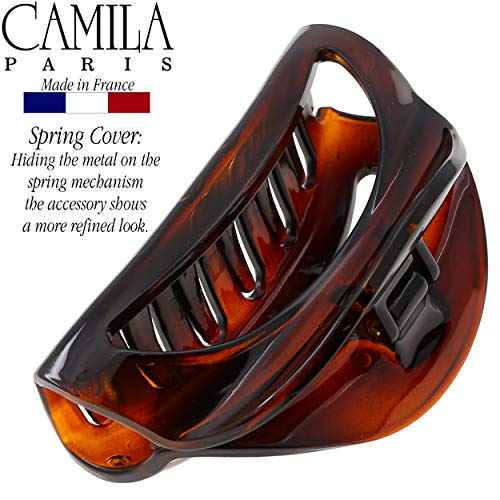 Camila Paris 3.5-Inch French Hair Claw Clip for Thick Hair, Tortoise Shell