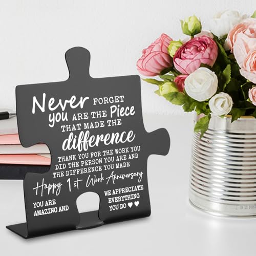 1st Work Anniversary Plaque - Appreciation Gift for Employee