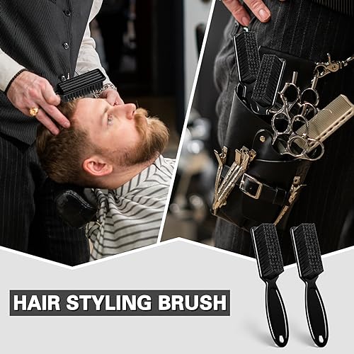 NICEMOVIC 30 Pcs Hair Clipper Blade Cleaning Brush Set - Black Nylon Bristle