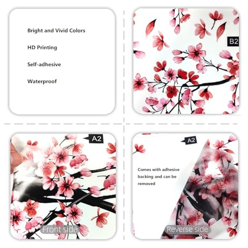 Large Cherry Blossom Tree Wall Decals - Removable Pink Flower Stickers