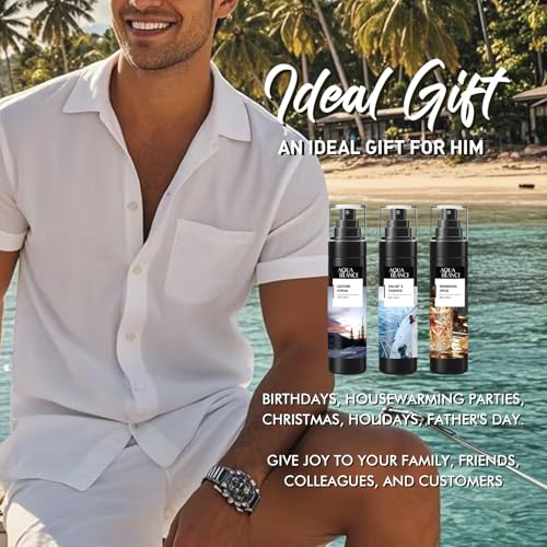 AQUA BLANCE Men's Body Spray, Long-Lasting Fragrance Set, 3 x 3.4 Fl Oz