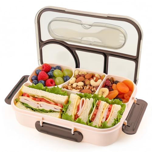 YANLIFY Portable Bento Box for Adults - 4 Compartments, 1000ml, Leak-Proof, BPA-Free