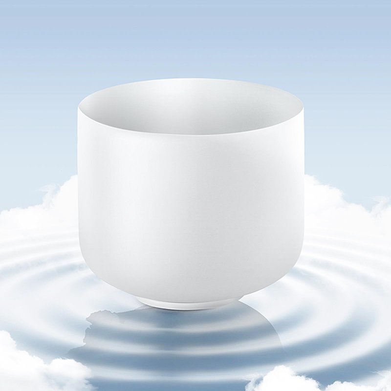 VEVOR Crystal Singing Bowl, 8-inch F Note Heart Chakra Singing Bowl, Frosted Quartz with Rubber Mallet and O-Ring, Perfect for Meditation, Yoga, Sound Baths, Sound Healing