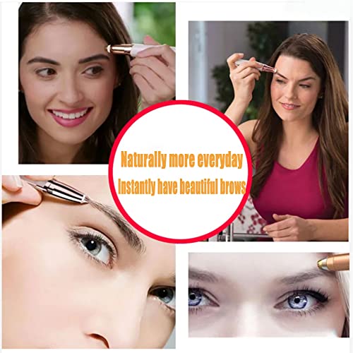 USB Rechargeable Portable Electric Eyebrow Trimmer for Women,Painless Precision Eyebrow Hair Remover,Safe Eyebrow Shaver Razor Tool for face Leg Lip Armpit Hand(White)