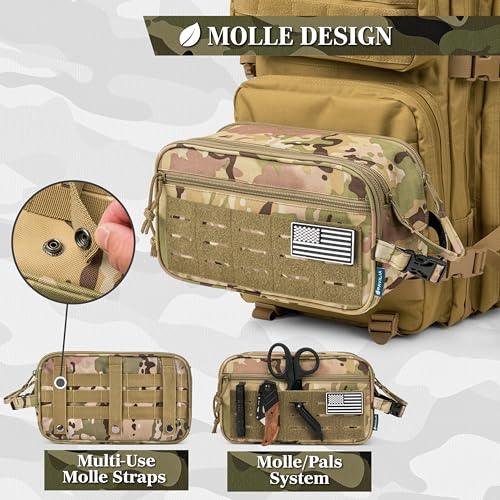PAVILIA Camo XL Tactical Toiletry Bag - Water Resistant Organizer