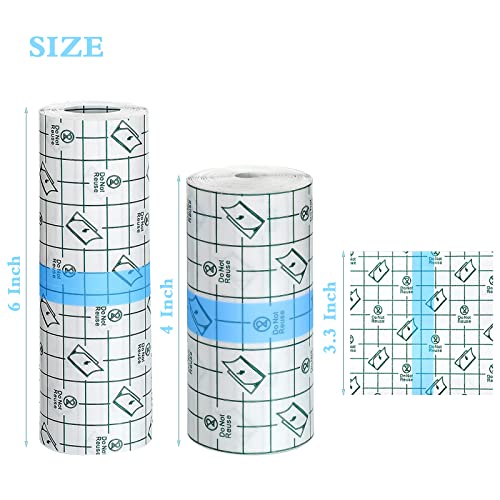 MOODUUTY Waterproof Transparent Film Dressing Roll 4 Inch x 10.94 Yards - Skin Healing Tape for Tattoos, Wounds & Post-Surgical Care