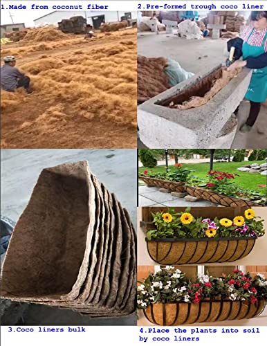 30 Inch Coconut Fiber Trough Planter Liners - Pack of 2