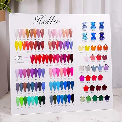 Acrylic Nail Polish Color Display Board for Salon and Nail Art Practice