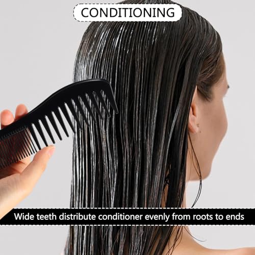 SIMPOR Detangling Hair Comb - Double Sided Wide & Fine Tooth Comb