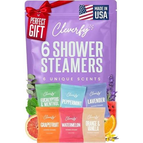 Cleverfy Shower Steamers Aromatherapy - Birthday Gifts for Women, Mom, Wife, Grandma, Her, Best Friend, Daughter, Sister, Teens & Girlfriend - 6 Tablets