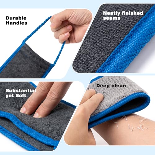 Back Scrubber for Shower - Dual-Sided Exfoliating Body Wash Strap with Handles, 2 Pack