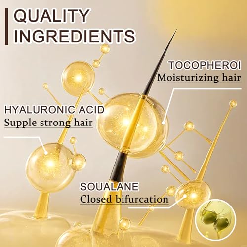 DWDiWen 30pcs Hair Serum Capsules - Moisturizing Hair Oil for Frizzy Dry Damaged Hair