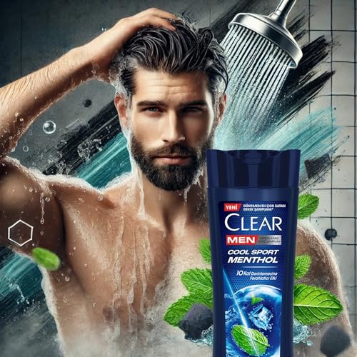 Clear Men Cool Sport Menthol Anti-Dandruff Shampoo, 11.8 fl oz