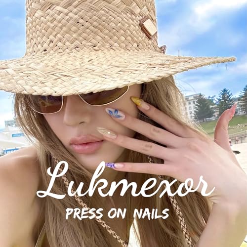 32 Pcs Translucent Pink Press On Nails - Short Oval Acrylic Set