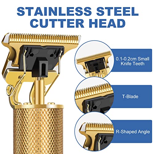 YOGINGO Gold Beard Trimmer for Men - Cordless Hair Clipper Kit