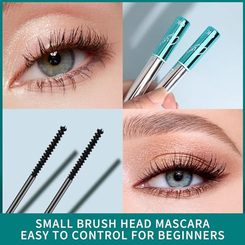 KUNSHNBEI 4D Ultra Fine Black Waterproof Mascara for Fine Short Lashes