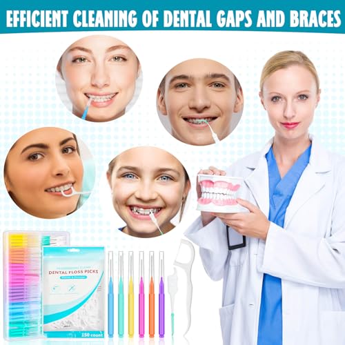 450-Piece Interdental Brush and Floss Pick Kit for Braces and Teeth