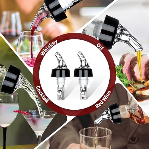 Automatic Measured Bottle Pourer - 1oz Spirit Dispenser (4 Pack)