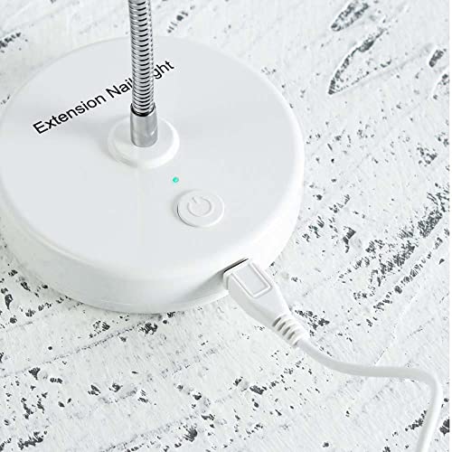 3W Portable UV/LED Nail Lamp - Rechargeable Gooseneck Nail Dryer for Gel-X