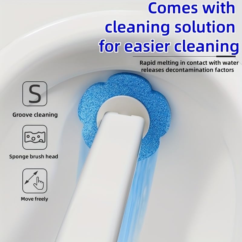 Dexmary Disposable Toilet Brush with 24 Replacement Heads