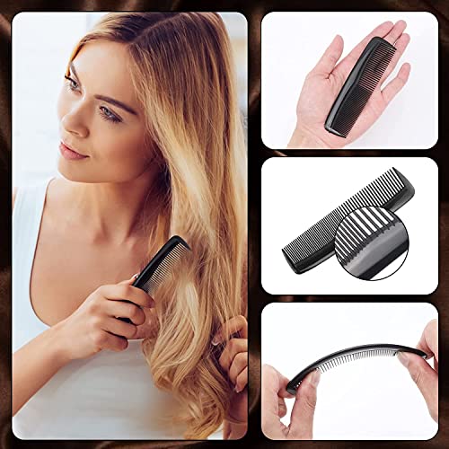 100 Pack Black Combs - Individually Wrapped, Dual-End Design