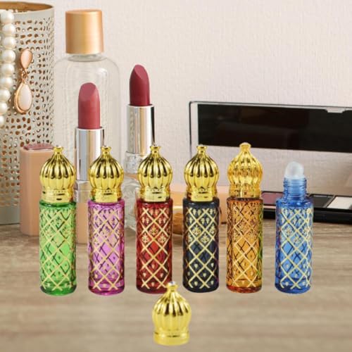 6Pcs 8ml Refillable Glass Roller Bottles for Essential Oils & Perfume