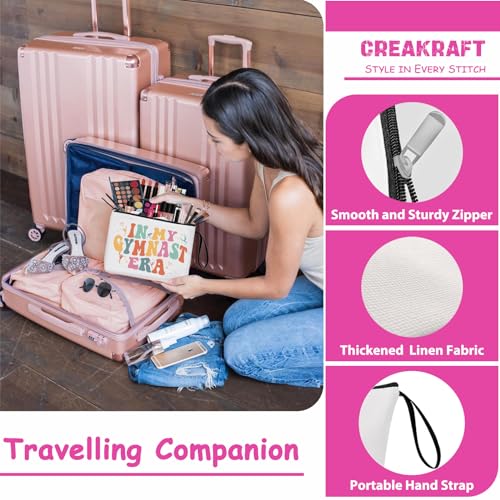 In My Gymnast Era Cosmetic Bag - 2 Pack Linen Travel Organizer Pouch