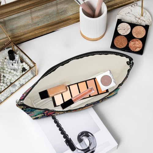 Chenyoumaoyi Watercolor Retro Flower Colorful Makeup Bag Set - Botanical Botanical Gift for Women Girls, Travel Toiletry Organizer