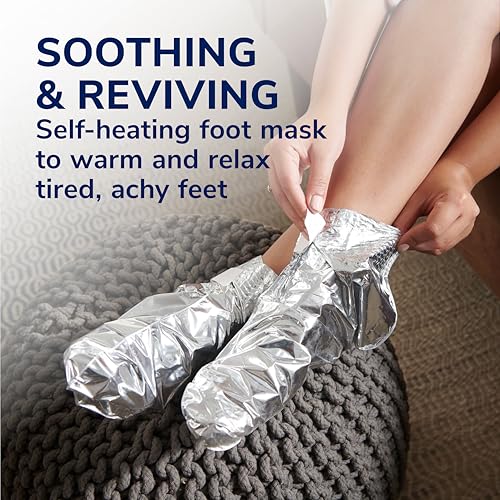 Dr. Scholl's Soothing Self-Heating Foot Mask Booties - 3 Pairs