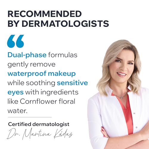 Uriage Waterproof Eye Make-Up Remover, Bi-Phase Formula for Sensitive Eyes
