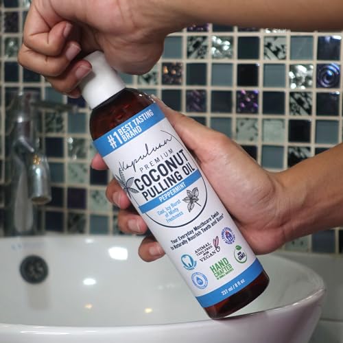 Kapuluan Coconut Oil Pulling for Teeth and Gums - Natural Peppermint Mouthwash
