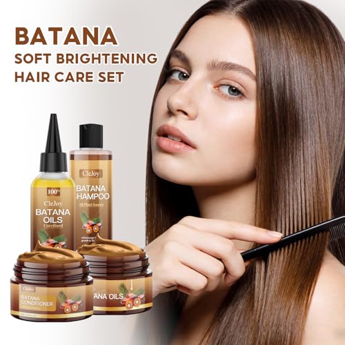 Botanic Batana Oil Shampoo and Conditioner Set ? Unrefined Batana Hair Mask & Growth Oil, Natural Repair for Thinning Hair, Curly & Damaged Hair Care Set for Men & Women