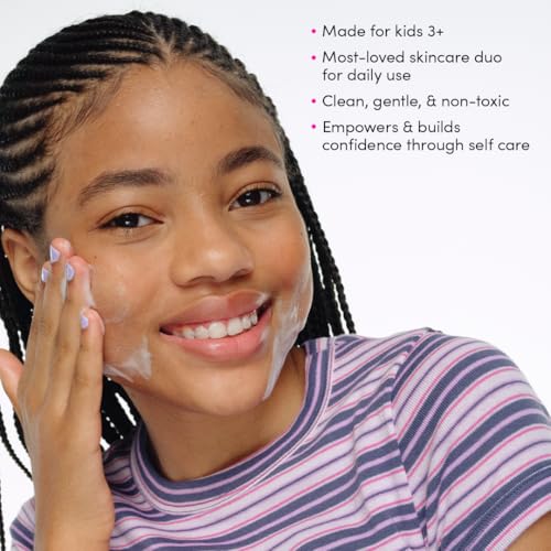 Evereden Barbie Limited Edition Gift Box for Girls | Multi-Vitamin Face Wash & Face Cream | Kids Skincare Set with Stickers & Bracelets | Dermatologist Tested Skincare For Kids 3+ | Cool Peach Scent