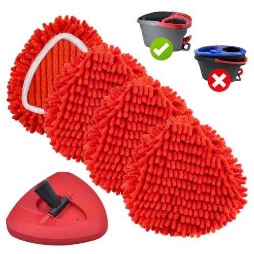 Chenille Mop Head Replacements for O-Cedar EasyWring 4-Pack