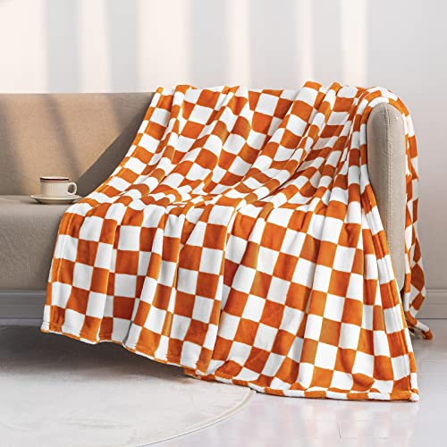 LOMAO Checkerboard Flannel Throw Blanket - Soft & Cozy 40"x60"