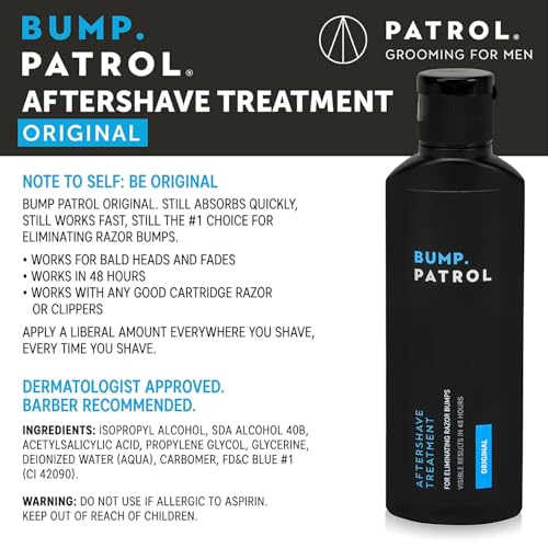 Bump Patrol Original Formula Aftershave Treatment Serum ? Razor Bump Stopper and Ingrown Hair Treatment for Men and Women with Salicylic Acid for Razor Burn & Shaving Irritation - 4 oz - Pack of 1