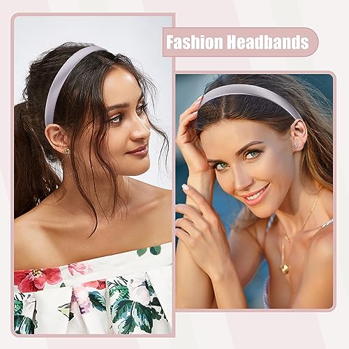 VOCOSTE Satin Headbands - 2 Pcs Anti-Slip Hair Accessories