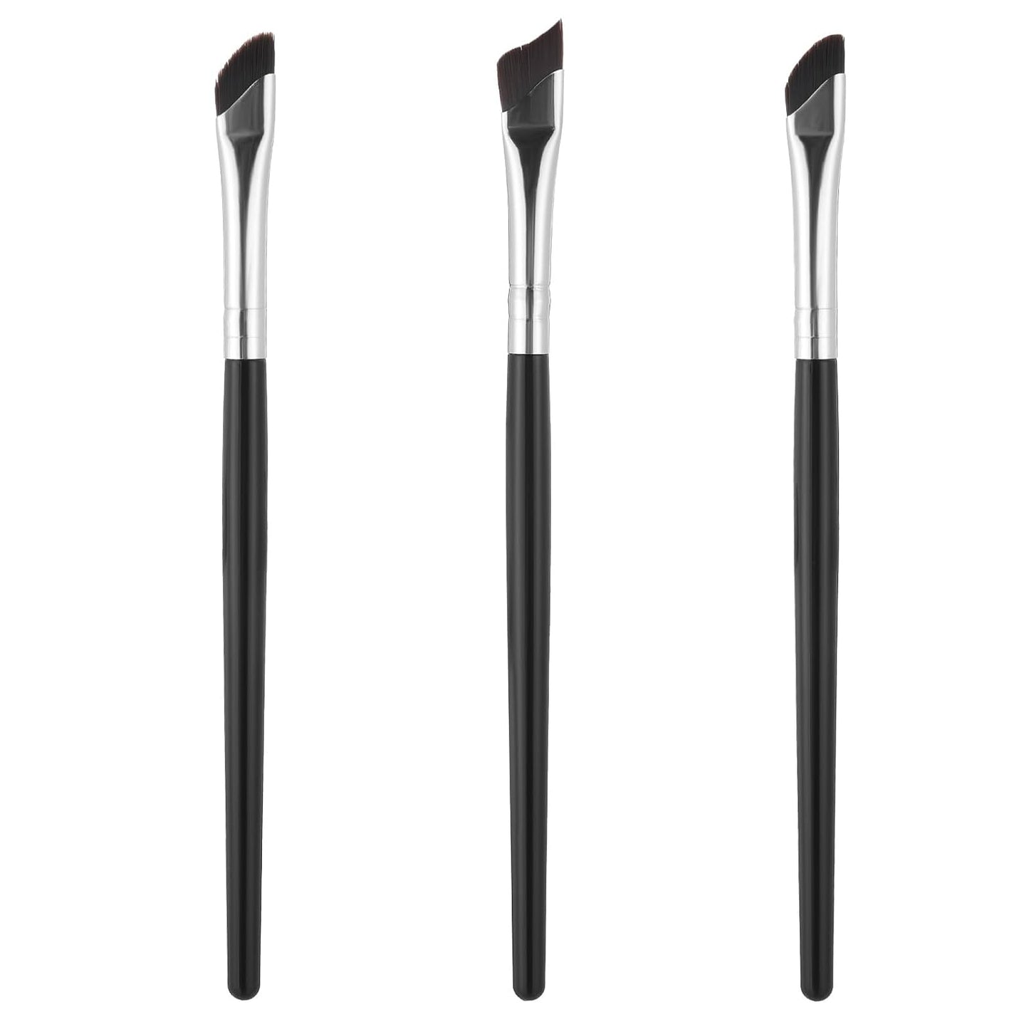 Angled Eyeliner Brush Set - 3PCS Ultra Thin Slanted Eyebrow & Concealer Tools | Precision Makeup Applicators
