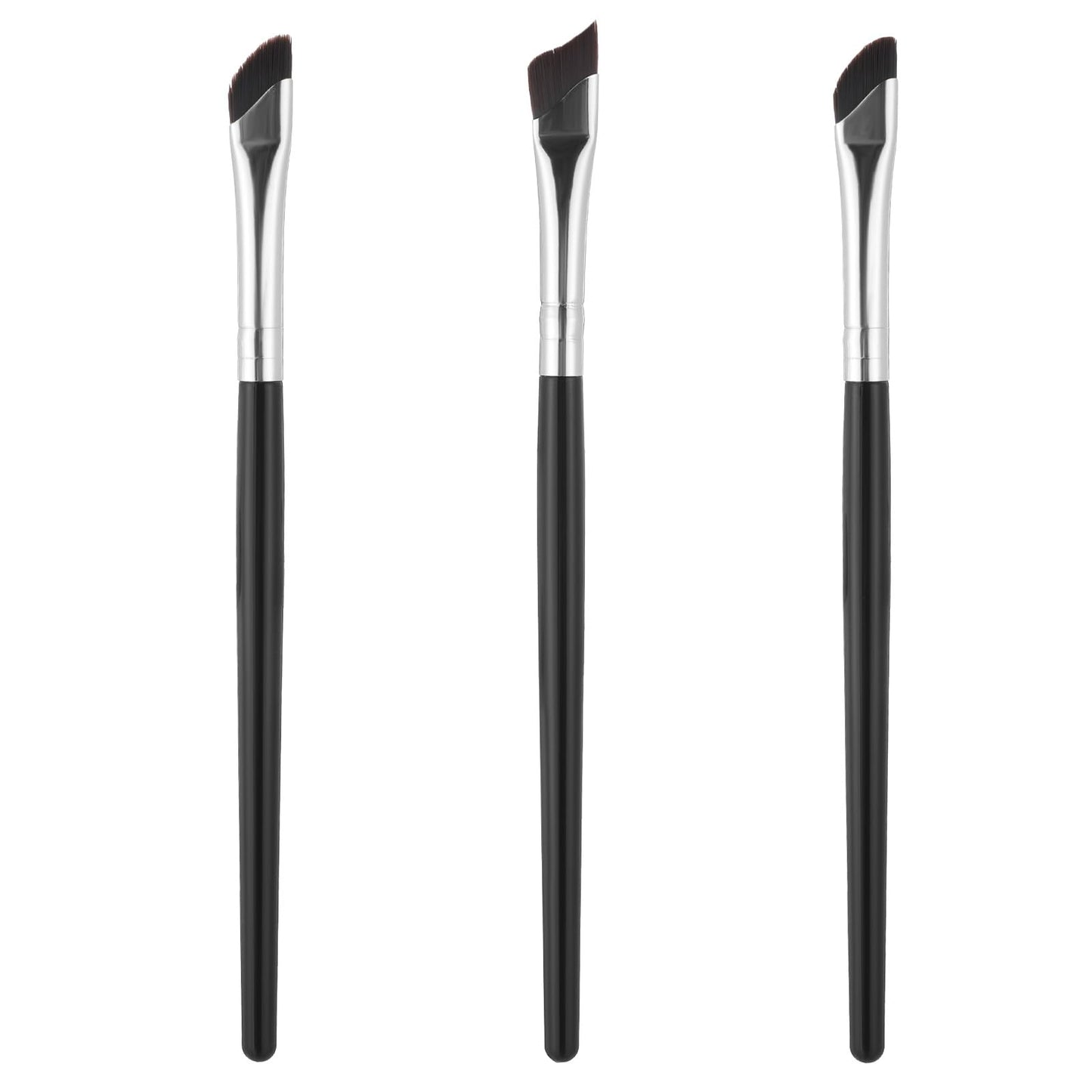 Angled Eyeliner Brush, 3PCS Fine Angled Eyebrow Concealer Brushes Ultra Thin Slanted Flat Angle Eyeliner Tool