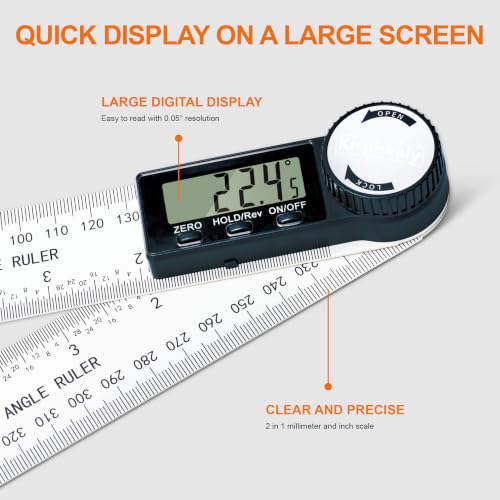 Digital Angle Finder Protractor 7 inch 200mm Measuring Tool for Precise Angles