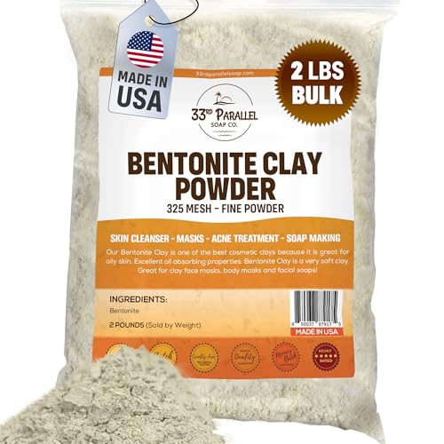 Bentonite Clay Powder 2 lbs - Natural Cosmetic Face Mask & Skin Care