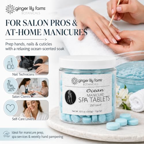 Ginger Lily Farms 250ct Manicure Spa Tablets | Ocean Scent